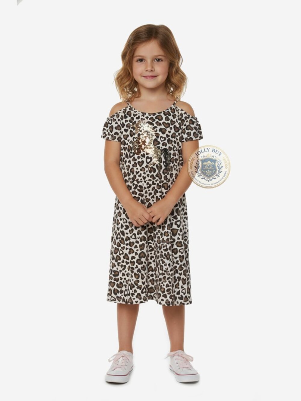 The Children’s Place Girls Dress Animal Print Short Sleeve Sequin Unicorn Size M - Picture 1 of 3